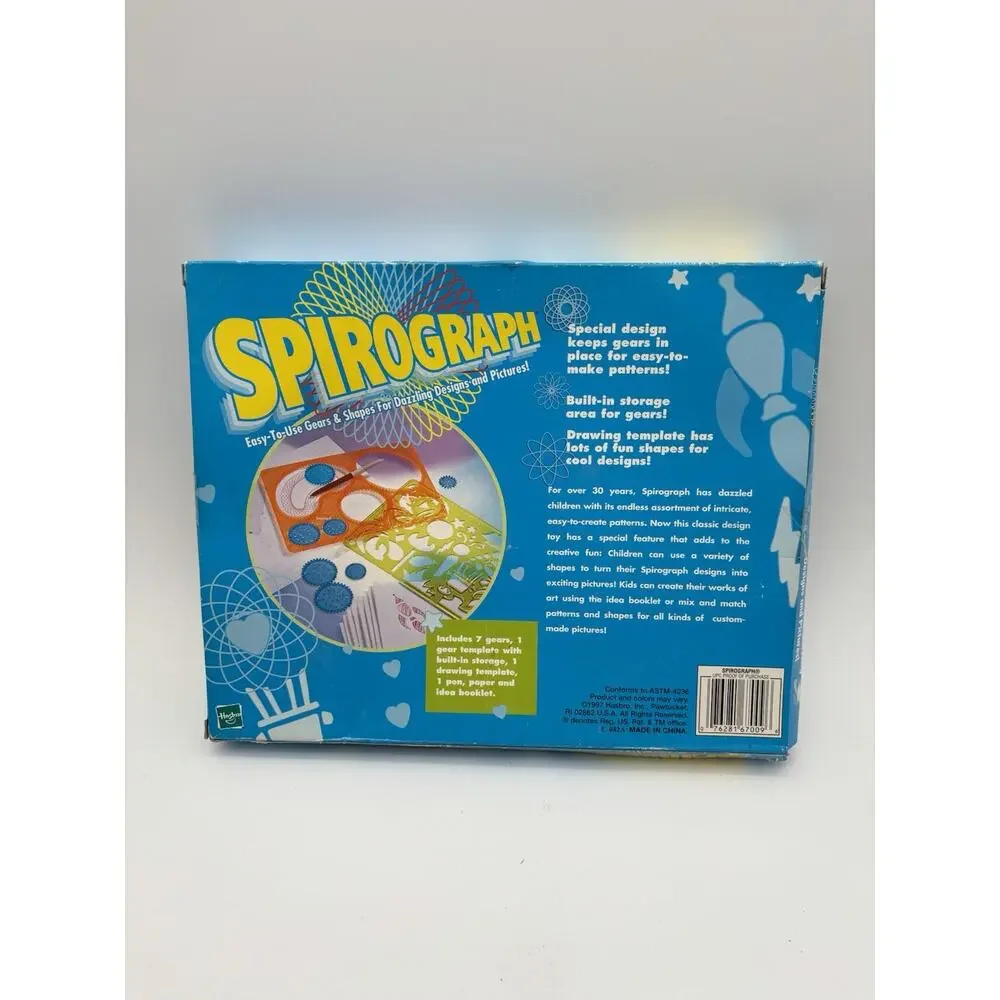 Spirograph Drawing Set by Hasbro Classic Gear Art Kit (Model #67009) New In Box